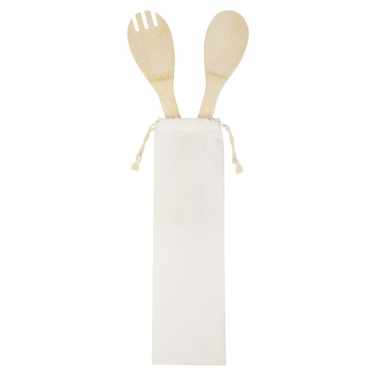 Logo trade promotional gifts picture of: Endiv bamboo salad spoon and fork