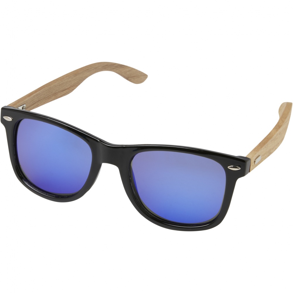 Logo trade business gift photo of: Hiru rPET/wood mirrored polarized sunglasses in gift box