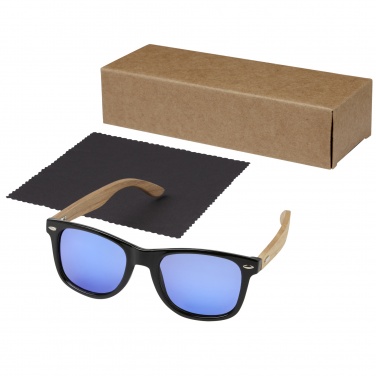 Logotrade promotional item image of: Hiru rPET/wood mirrored polarized sunglasses in gift box