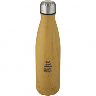 Logotrade promotional gifts photo of: Cove 500 ml vacuum insulated stainless steel bottle with wood print