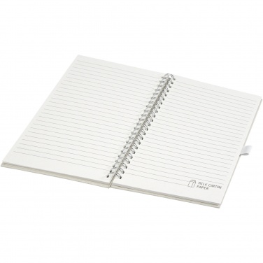 Logotrade advertising products photo of: Dairy Dream A5 size reference recycled milk cartons spiral notebook