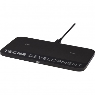 Logo trade advertising products picture of: Hybrid 15W premium dual wireless charging pad