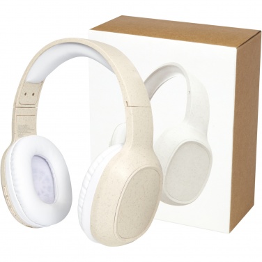 Logotrade promotional giveaways photo of: Riff wheat straw Bluetooth® headphones with microphone