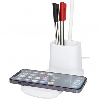Logo trade business gifts image of: Bright desk lamp and organizer with wireless charger