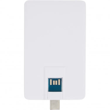 Logotrade corporate gift image of: Duo slim 64GB USB drive with Type-C and USB-A 3.0