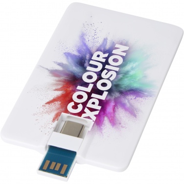 Logotrade corporate gift picture of: Duo slim 64GB USB drive with Type-C and USB-A 3.0