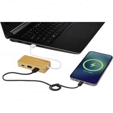 Logotrade promotional giveaway image of: Tapas bamboo USB hub