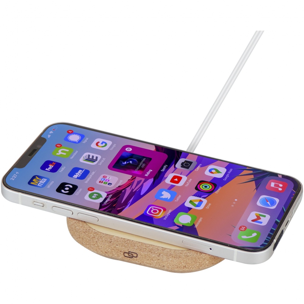 Logotrade promotional items photo of: Cerris 15W cork wireless charging pad
