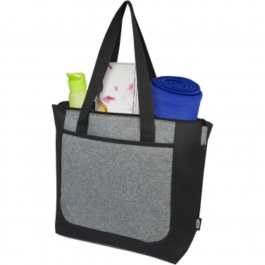 Logotrade promotional product picture of: Reclaim GRS recycled two-tone zippered tote bag 15L