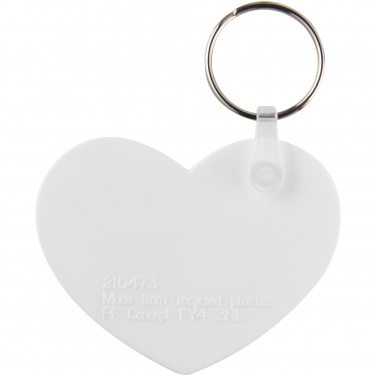 Logo trade advertising product photo of: Tait heart-shaped recycled keychain