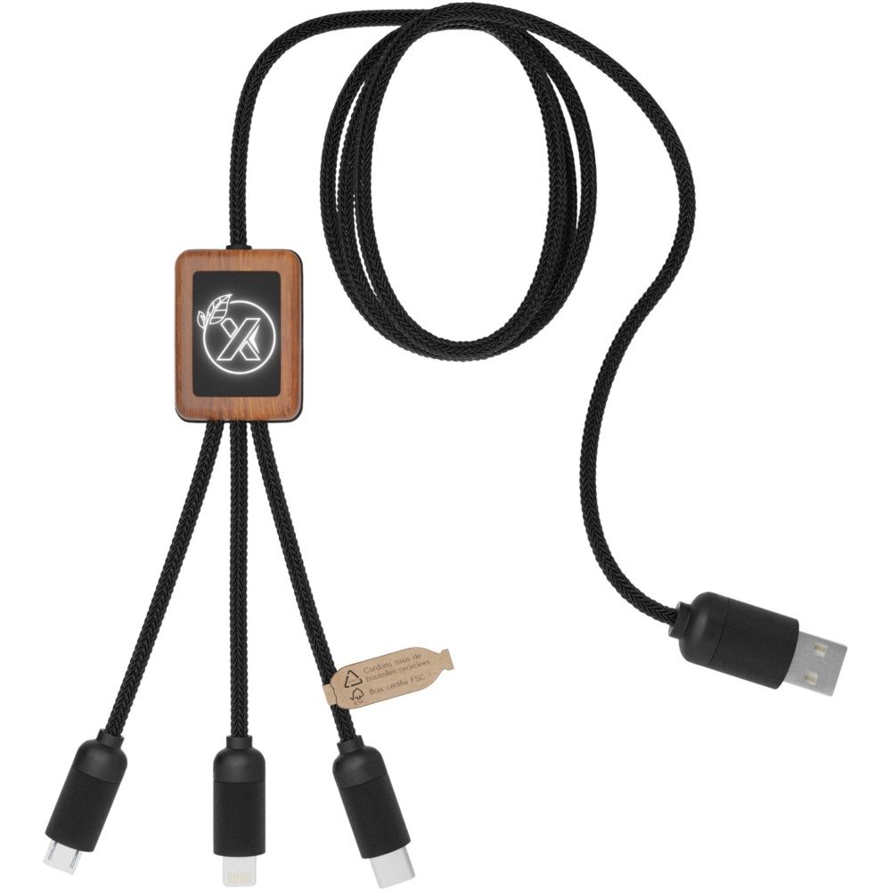 Logo trade corporate gifts picture of: SCX.design C29 3-in-1 bamboo cable