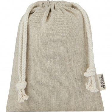 Logo trade advertising products picture of: Pheebs 150 g/m² GRS recycled cotton gift bag small 0.5L