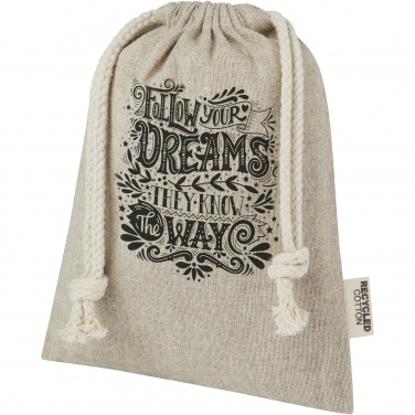 Logo trade advertising products image of: Pheebs 150 g/m² GRS recycled cotton gift bag small 0.5L