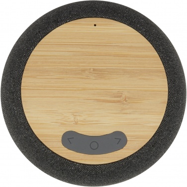 Logo trade promotional gift photo of: Ecofiber bamboo/RPET Bluetooth® speaker and wireless charging pad