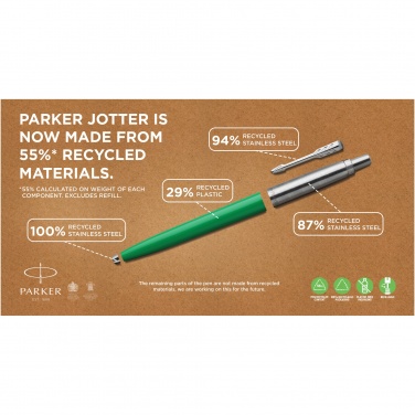 Logotrade promotional gift image of: Parker Jotter Recycled ballpoint pen