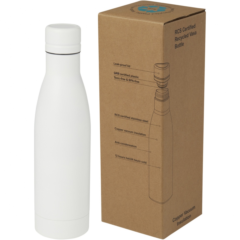 Logo trade promotional giveaway photo of: Vasa 500 ml RCS certified recycled stainless steel copper vacuum insulated bottle