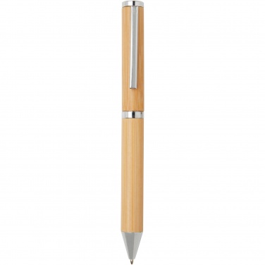 Logo trade corporate gifts picture of: Apolys bamboo ballpoint and rollerball pen gift set 