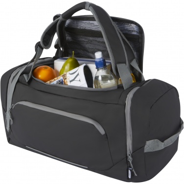 Logo trade promotional item photo of: Aqua GRS recycled water resistant duffel backpack 35L