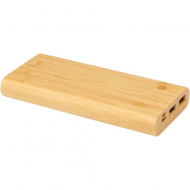 Logo trade promotional giveaways image of: Tulda 10.000 mAh bamboo power bank