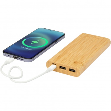 Logo trade promotional products image of: Tulda 10.000 mAh bamboo power bank