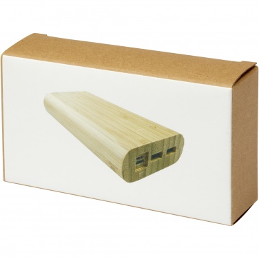 Logo trade promotional gifts picture of: Tulda 20.000 mAh bamboo power bank