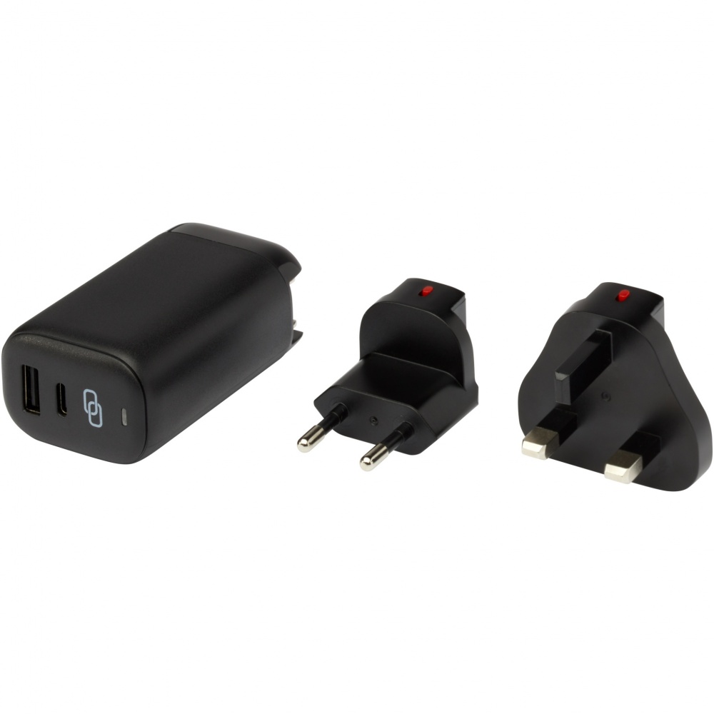 Logo trade promotional merchandise picture of: ADAPT 25W recycled plastic PD travel charger
