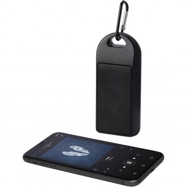 Logo trade promotional gift photo of: Omni 3W IPX4 RCS recycled plastic Bluetooth® speaker