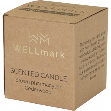 Logo trade business gifts image of: Wellmark Let's Get Cozy 650 g scented candle - cedar wood fragrance