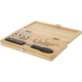 Rivet 19-piece bamboo/recycled plastic tool set, Natural