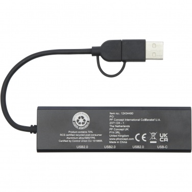 Logotrade business gifts photo of: Rise RCS recycled aluminium USB 2.0 hub