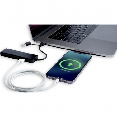 Logo trade promotional products image of: Rise RCS recycled aluminium USB 2.0 hub
