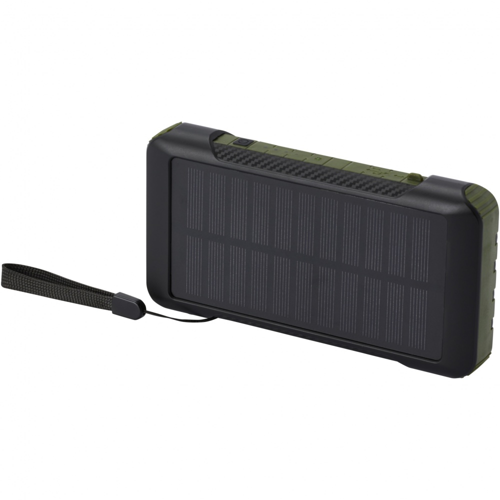 Logotrade business gift image of: Soldy 10.000 mAh RCS recycled plastic solar dynamo power bank 