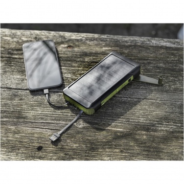 Logotrade promotional merchandise picture of: Soldy 10.000 mAh RCS recycled plastic solar dynamo power bank 