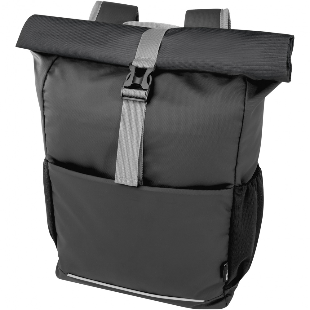 Logo trade promotional products image of: Aqua 15" GRS recycled water resistant roll-top bike bag 20L
