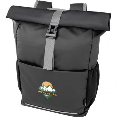 Logotrade promotional item image of: Aqua 15" GRS recycled water resistant roll-top bike bag 20L
