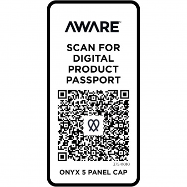 Logo trade advertising product photo of: Onyx 5 panel Aware™ recycled cap