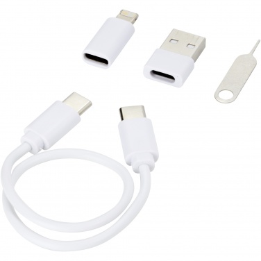 Logotrade business gift image of: Savvy recycled plastic modular charging cable with phone holder