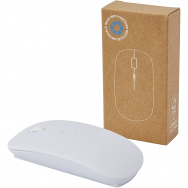Logo trade advertising product photo of: Menlo RCS recycled plastic wireless mouse 