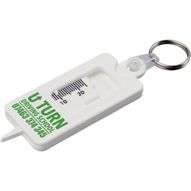 Logotrade promotional product picture of: Kym recycled tyre tread check keychain
