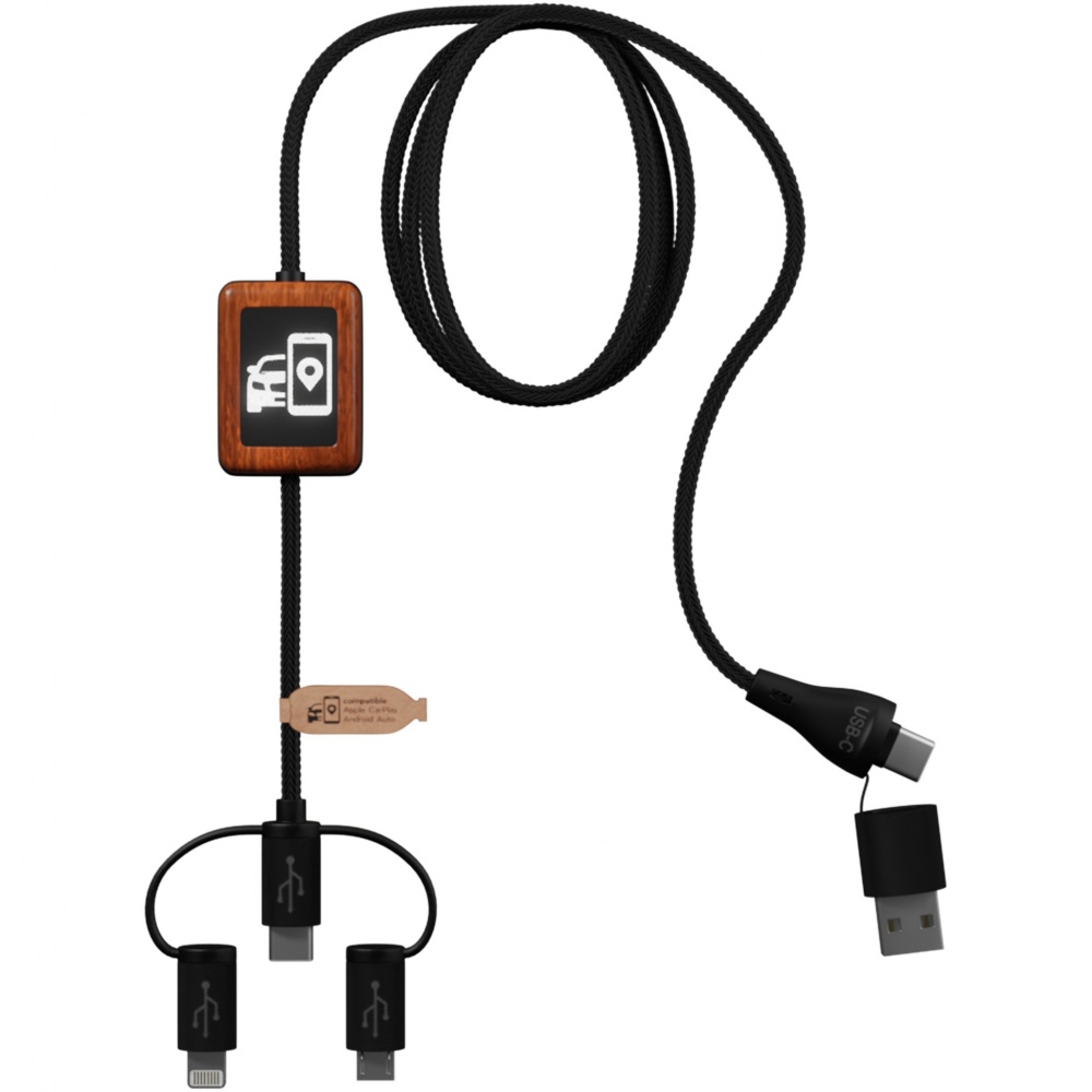 Logo trade corporate gifts picture of: SCX.design C46 5-in-1 CarPlay cable