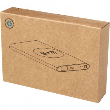 Logotrade corporate gift image of: Juice 4000 mAh Type-C recycled aluminium wireless power bank 