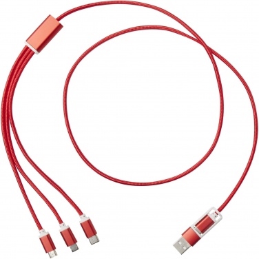 Logo trade promotional item photo of: Versatile 5-1 recycled aluminium charging cable