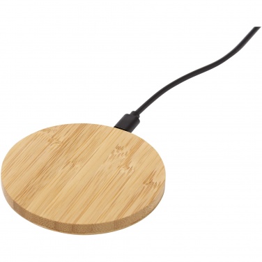 Logotrade corporate gift image of: Essence 15W bamboo wireless charging pad