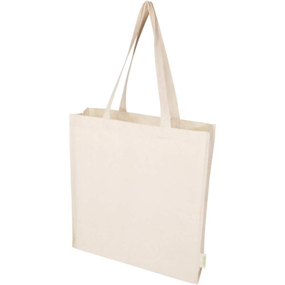Logo trade promotional gifts image of: Orissa 180 g/m² organic full gusset tote bag 14L