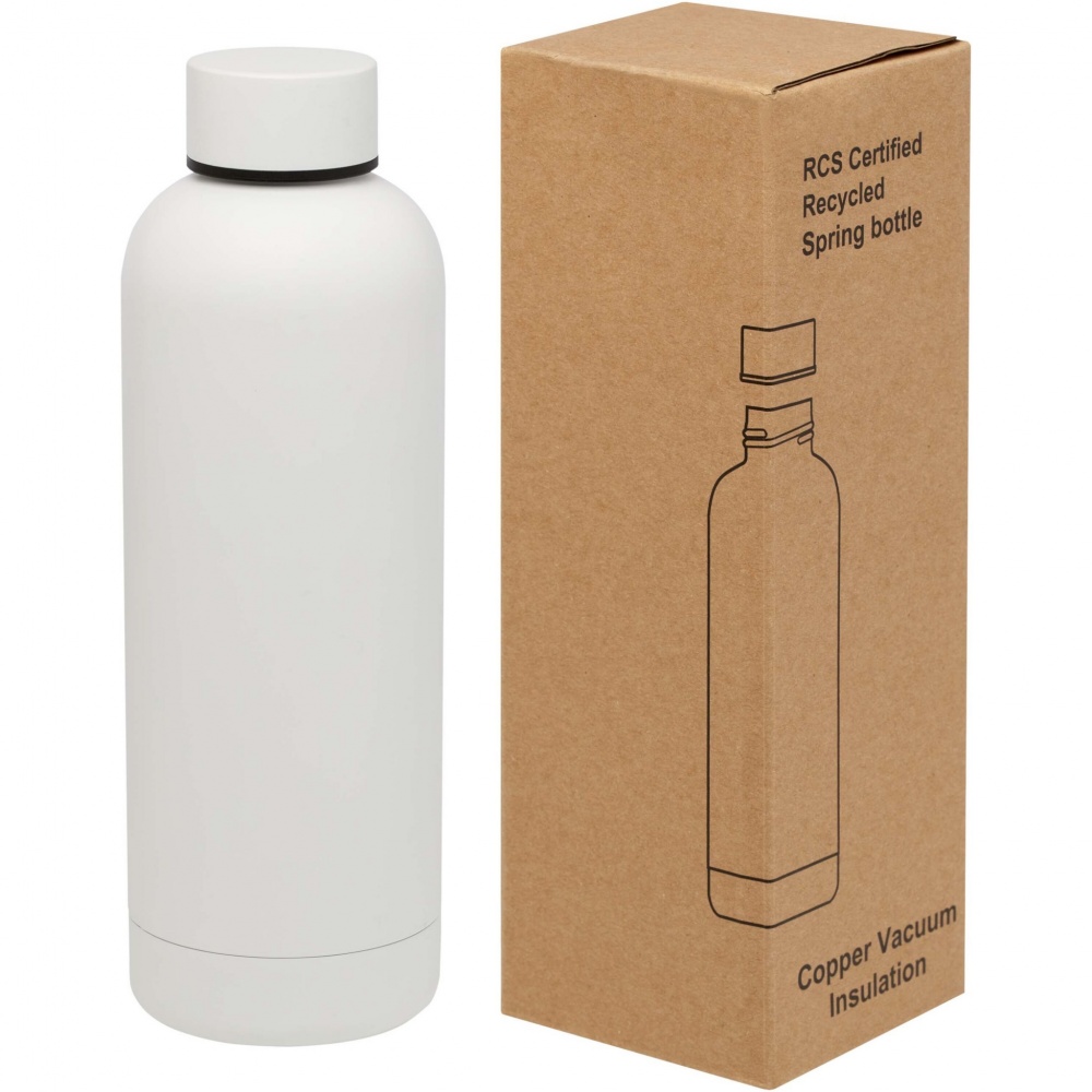 Logo trade promotional merchandise picture of: Spring 500 ml RCS certified recycled stainless steel copper vacuum insulated bottle