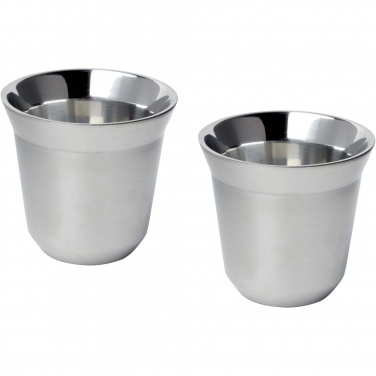 Logotrade advertising product image of: Duo 80 ml RCS certified stainless steel espresso cup set 