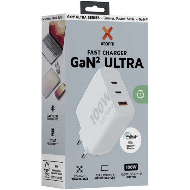 Logo trade promotional merchandise picture of: Xtorm XEC100 GaN² Ultra 100W wall charger