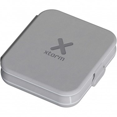 Logo trade promotional product photo of: Xtorm XWF21 15W foldable 2-in-1 wireless travel charger