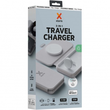 Logotrade business gift image of: Xtorm XWF31 15W foldable 3-in-1 wireless travel charger
