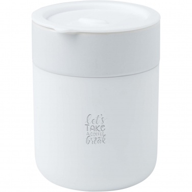 Logotrade promotional item picture of: Java 330 ml ceramic tumbler with silicone wrap and plastic lid
